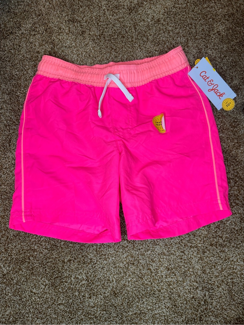 New boys cat & Jack pink swim trunks size small 🛍